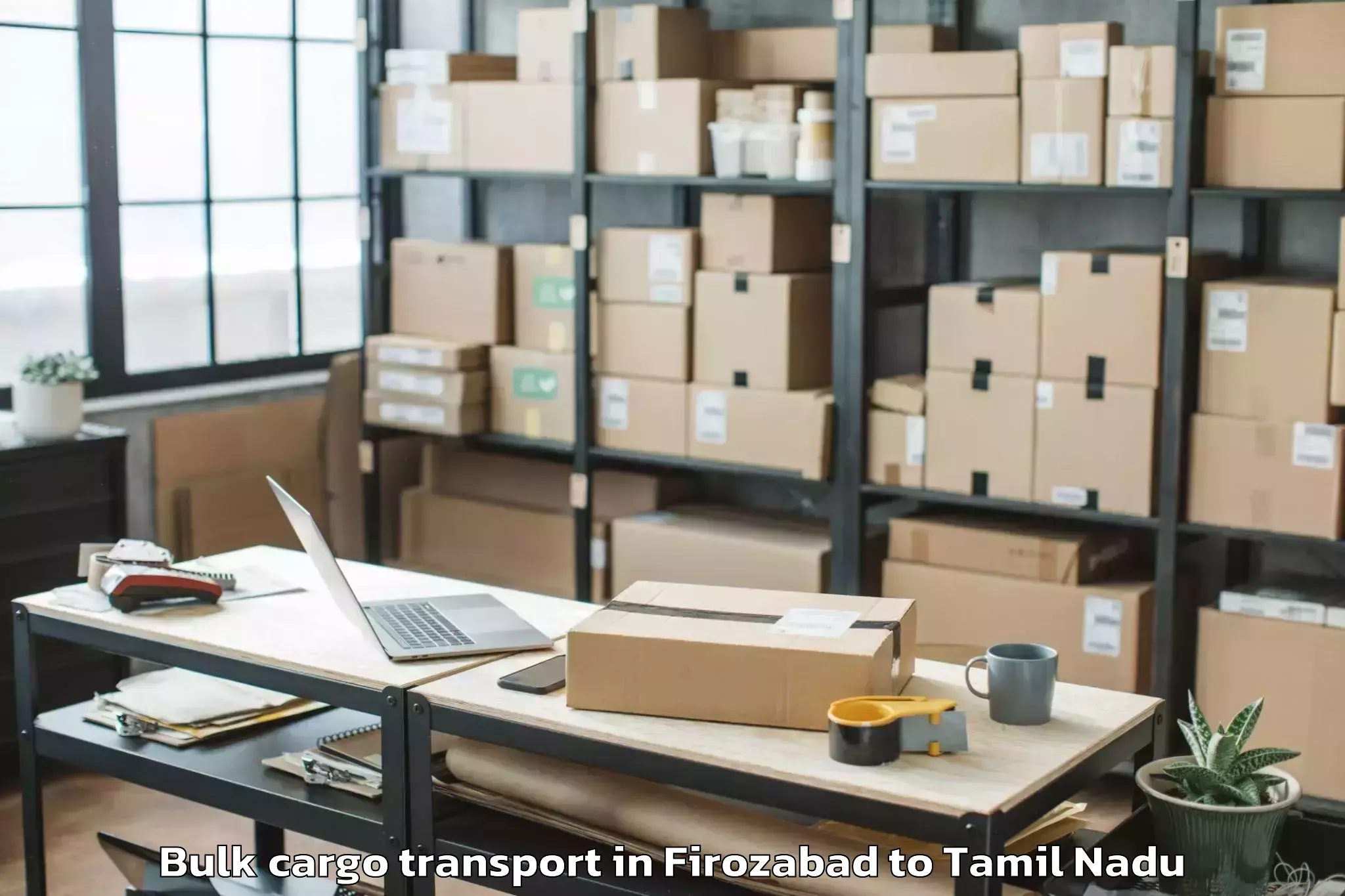 Top Firozabad to Vskvalasai Dindigul Dist Bulk Cargo Transport Available